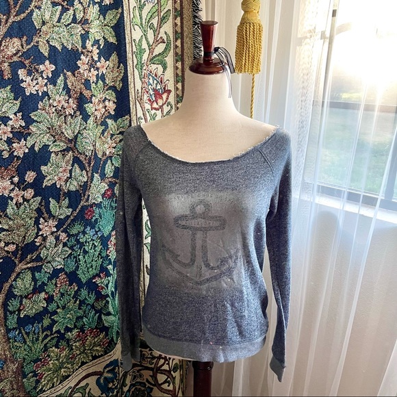 Shoulder Anchor Print Sweater | Poshmark